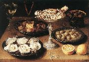 BEERT, Osias Still-Life with Oysters and Pastries oil painting artist